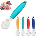 Silicone Handle Hanging Hole Ice Cream Piller Spoon