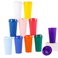 16 Oz Simple Plastic Straight Drinking Mug
