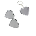 Full Color Folding Mirror Keychain Makeup Mirror W/ Keyring
