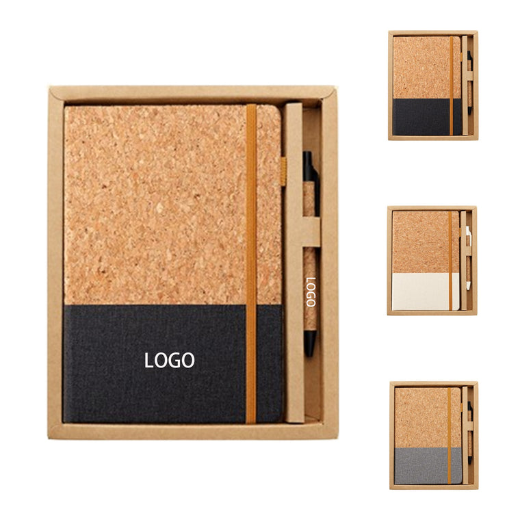 A5 Eco-Friendly Cork Cover Journal Notebook & Pen Gift Set