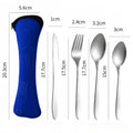 Stainless Steel Knife Fork And Spoon Portable 3-Piece Set