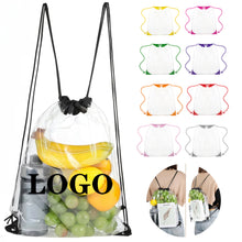 Large Clear Waterproof Stadium Drawstring Backpack