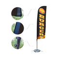 Feather Flag Kit- Double Sided W/Spike Base