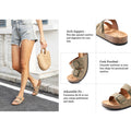 Adjustable Buckle Flat Cork Sandals