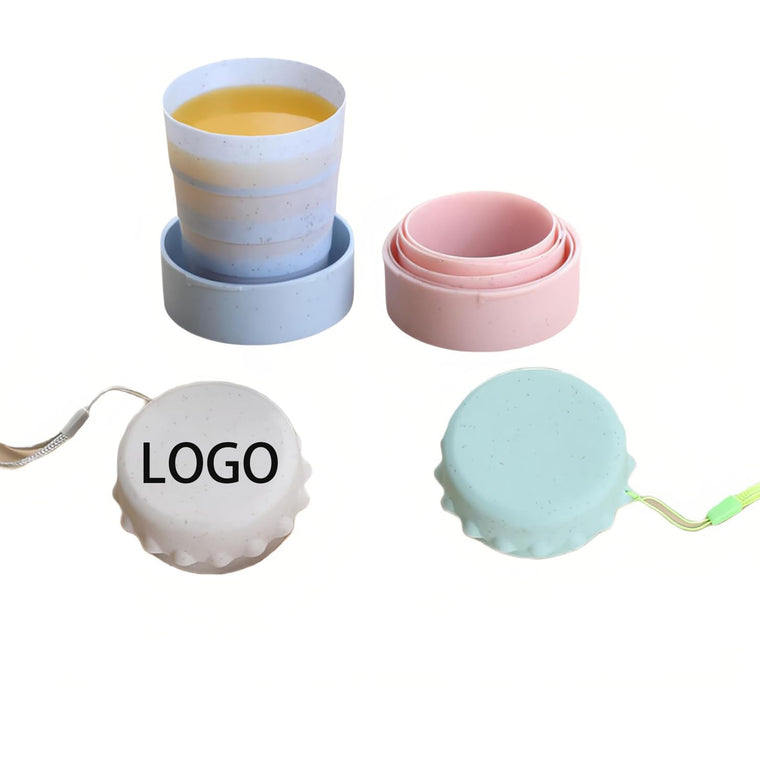 130Ml Foldable Water Cup W/Lid Drinking Cup For Camping