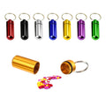 Mini Pill Box Keychain Waterproof Aluminum Pill Holder Case