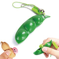 Cute Stress Relief Pod Keychain Bean Peanut Squeeze Toy