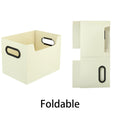 Side Handle Portable Open Desktop Plastic File Storage Box