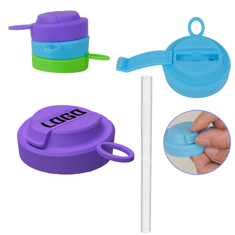 Silicone Soda Can Lid with Straw