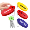 Foam Floating Keychain Oval Shaped Key Ring Floater Chain