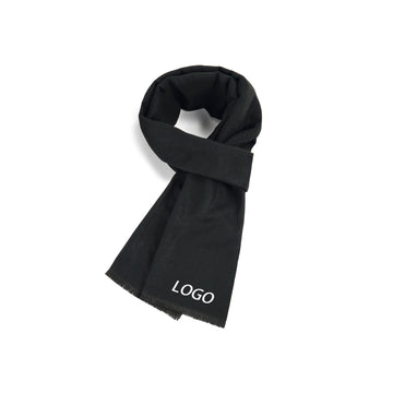 Solid Color Knitted Woven Scarf W/ Tassel