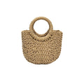 Handmade Woven Straw Tote Bag For Beach Vacation