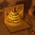3D Pop Up Greeting Cards Led Light Happy Birthday Music Card
