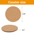 4" Round Cork Coaster