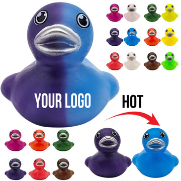 Custom Mini Color Changing Rubber Duck Baby Bath Toy