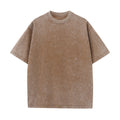 Unisex Cotton Short Sleeve Vintage Washed Basic Tees