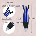 4 in 1 Multicolor Fat Rocket Shape Pen