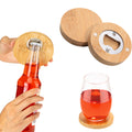Bamboo Coaster With Bottle Opener