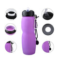 24 Oz. Silicone Folding Sport Water Bottle