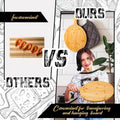 6" Round Bamboo Cutting Board with Handle Pizza Peel