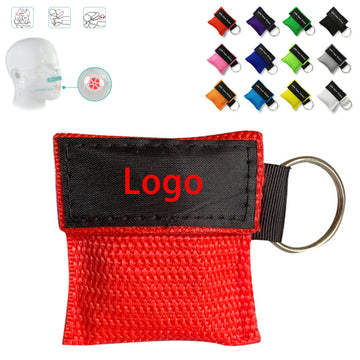 CPR Pocket Mask Key with One-Way Valve Breathing Barrier