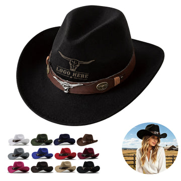 Stylish Roll Up Brim Western Cowboy Hat