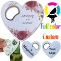 Custom Magnetic Heart Shape Bottle Opener Wedding Favor
