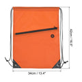 String Backpack With Zipper Pocket