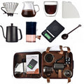 9-Piece Travel Coffee Maker Gift Set With Manual Grinder