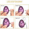 Security Sound Personal Alarm Keychain With Led Light