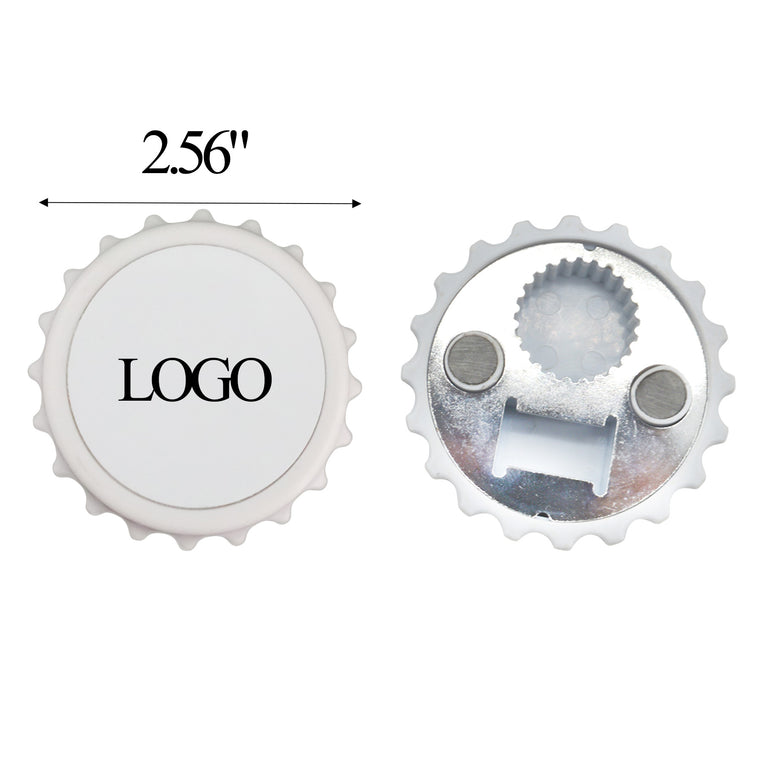 Round Plastic Beer Bottle Cap Opener Refrigerator Sticker
