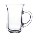 3.4 Oz Heat Resistant Clear Glass Coffee Mug With Handle