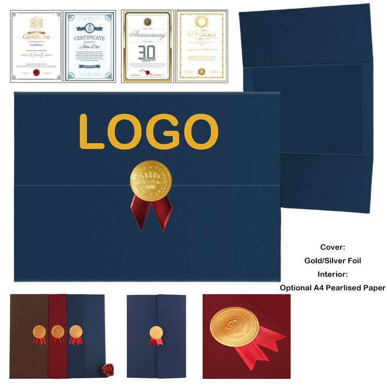 Tri Fold Certificate Diploma Cover