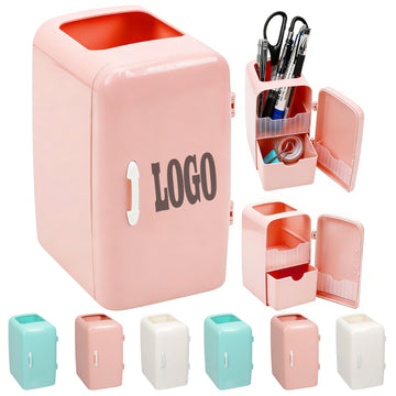Cute Mini Fridge Pen Holder Desk Organizer