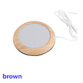 USB Heated Metal & Wood Coffee Coaster