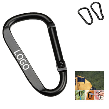 Custom Logo Aluminum Carabiner Keychain Clips