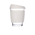 8.5 Oz Glass Coffee Mug With Silicone Lid And Insulated Sleeve