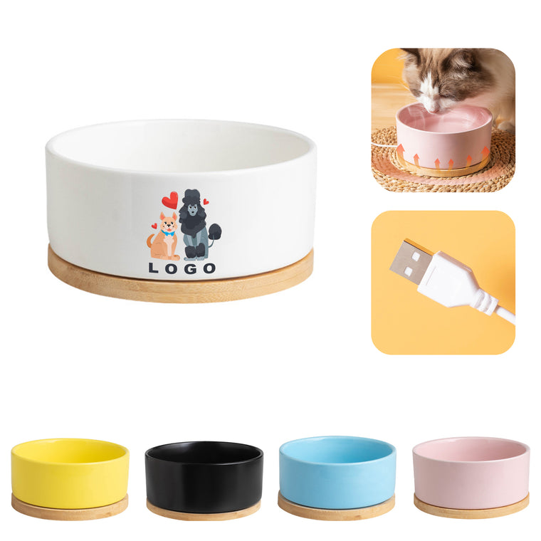 Temperature Control Pet Bowl - Heated Ceramic Dish