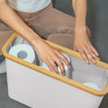 Toilet Paper Storage Holder Foldable With Lid