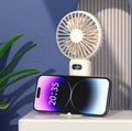 Handheld USB Fan with Smart LED Digital Display and 5 Speeds