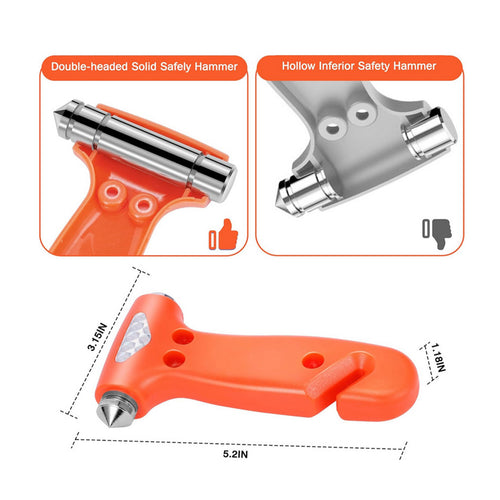 2-In-1 Car Escape Tool Safety Hammer