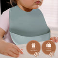 Baby Bib with Food Catcher BPA-Free Waterproof