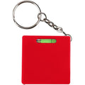 Square Retractable Measuring Tape Keychain With Level