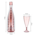 Foldable Plastic Goblet Set Of 5 With Storage Bottle