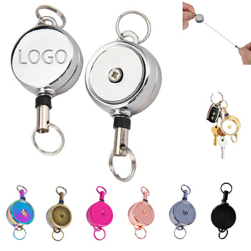 Retractable Zinc Alloy Key Chain