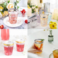 10 OZ Plastic Cups With Gold Rim