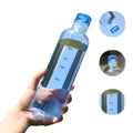 Gradient Color Transparent Glass Water Bottle W/ Time Scale
