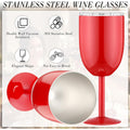12 oz Stainless Wine Goblet with Lids