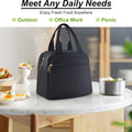 Insulated Reusable Lunch Bag With Front Pocket