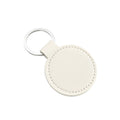 Round PU Leather Keyring with Metal Ring